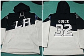 Los Angeles Kings 32 Jonathan Quick White Black All Stitched Pullover Hoodie,baseball caps,new era cap wholesale,wholesale hats